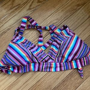 Striped bikini top